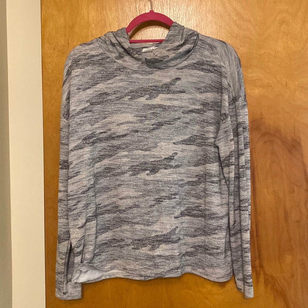 Women’s Camo Funnel Neck Hooded Sweatshirt